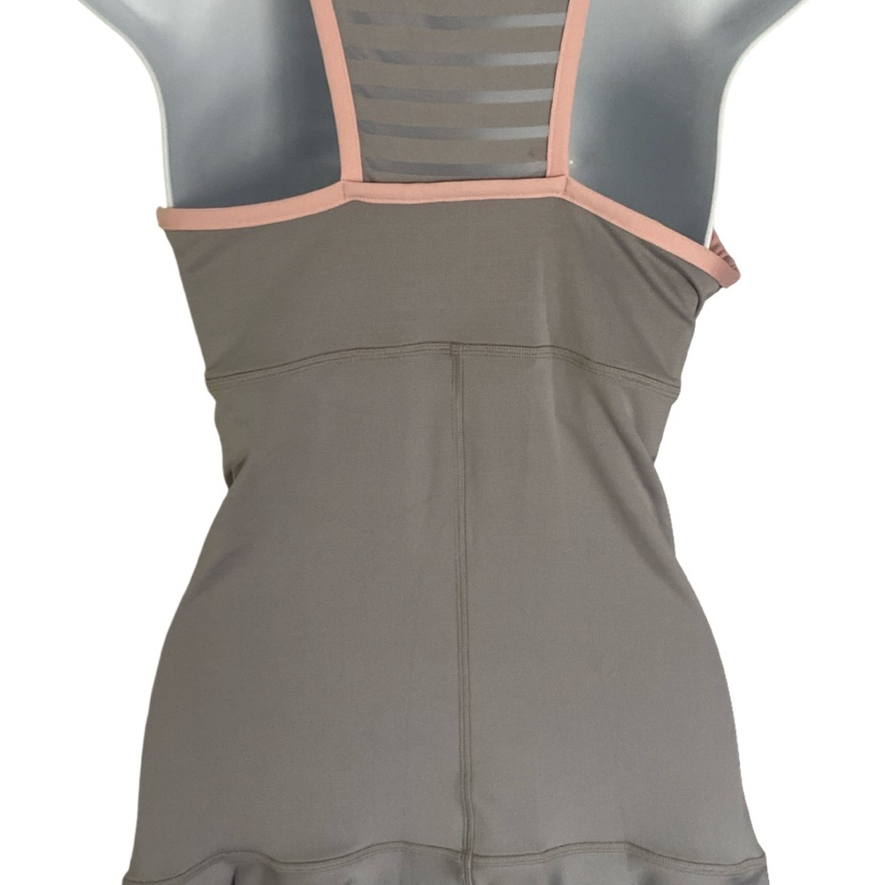 Iphorn Gray and Pink Athletic Dress- M gray  pink trim , Polyester spandex - Picture 4 of 5